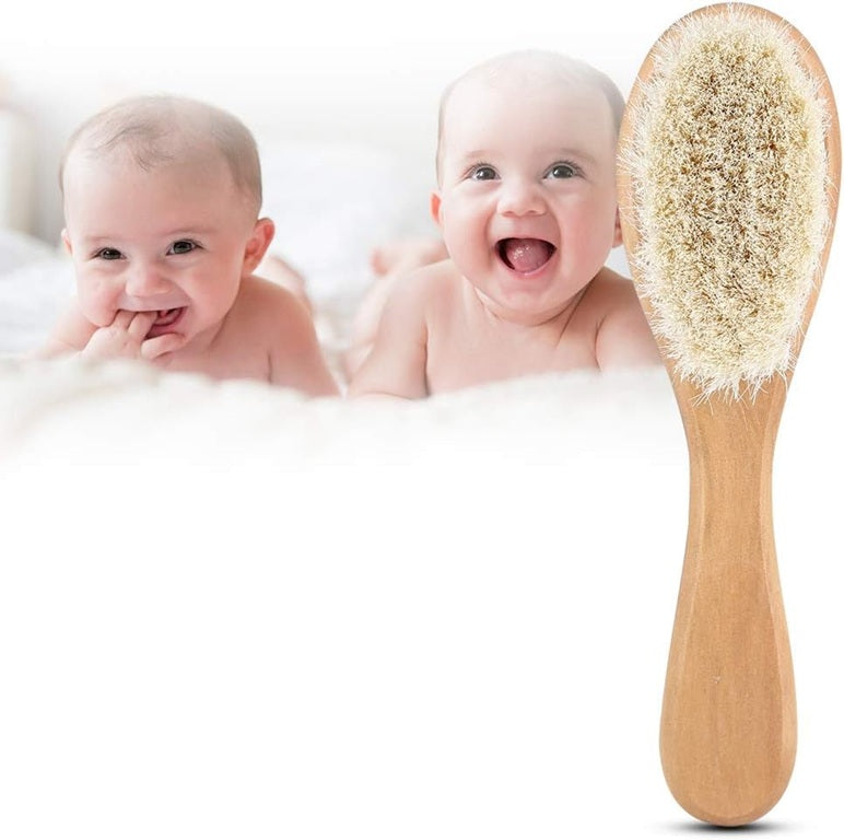MUMUSUKI perie de păr din lemn cu peri de capră 0-6 m