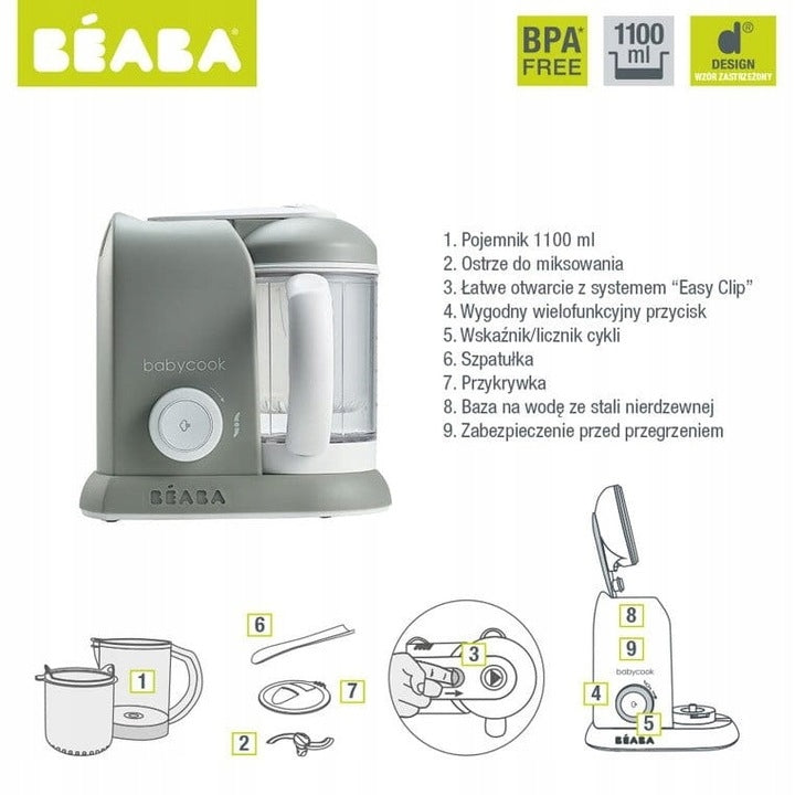 BEABA Babycook ROBOT KUCHENNY 4w1 parowar, mikser