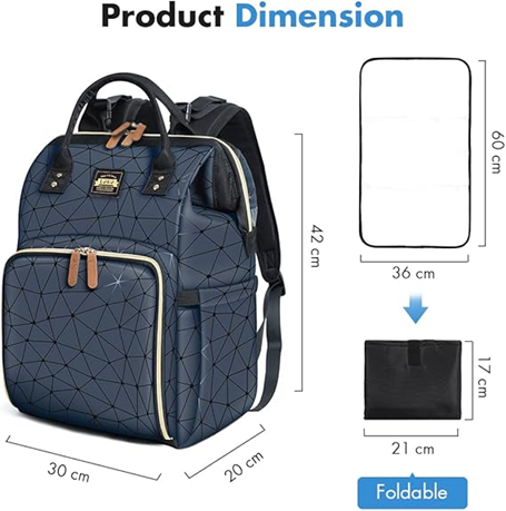 LEKEBABYbackpack for nappies and accessoriesmaterial 100% polyesterhand wash recommendednew condition