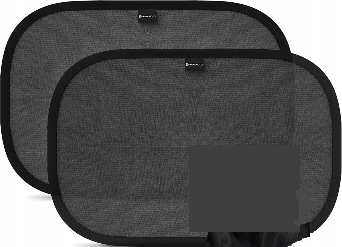SYSTEMOTOsun visor 2 piecescase not includedcolour blackwidth 32 cm, length 48.5 cmmaterials polyester