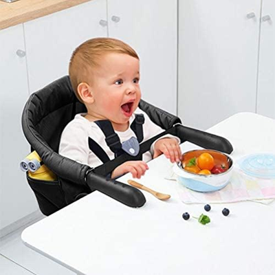 travel chair attached to the tabletop