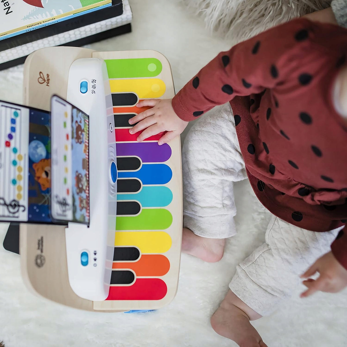 HAPE BABY EINSTEIN fa érintős zongora zenei kártyák nélkül