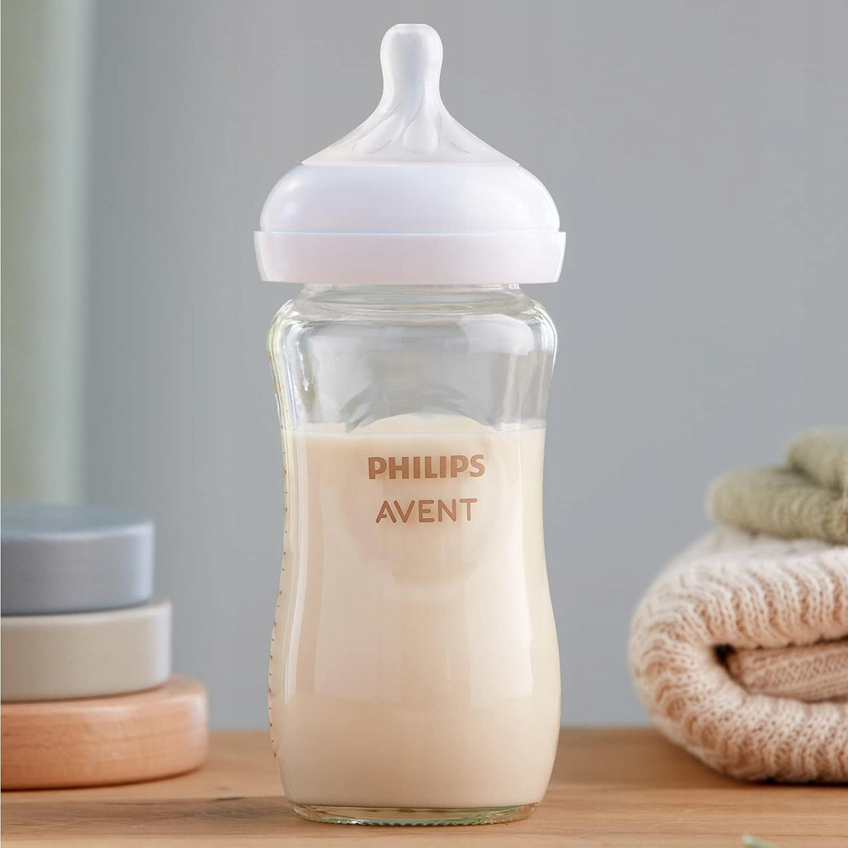 PHILIPS AVENT Natural Response set 3 bottiglie IN VETRO + succhietto