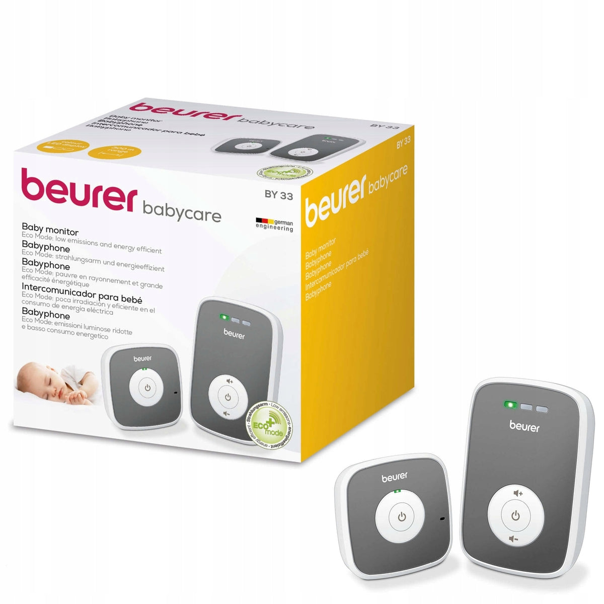 BEURER BY33 digitális bébiőr ECO+ üzemmóddal