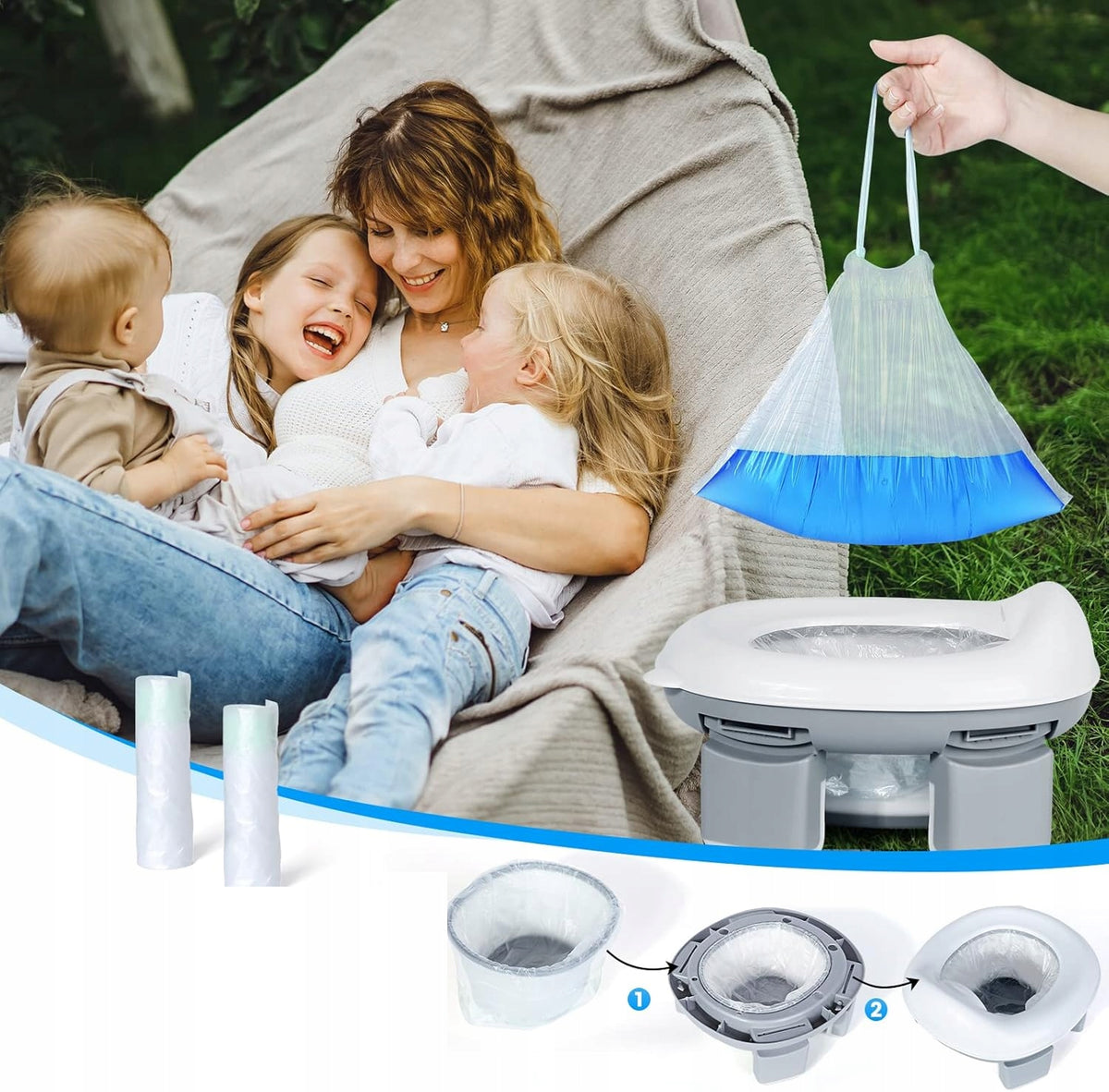 ORZBOW Travel Potty 3-in-1 travel potty - potty, travel potty, potty pad