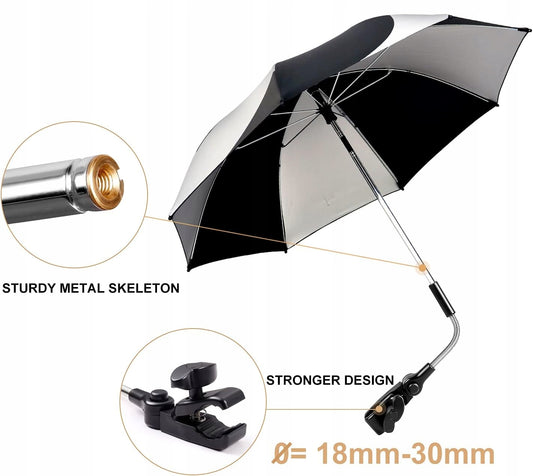 ZJ RIGHTO parasol de protection pour poussette diamètre 74 cm anti-UV imperméable