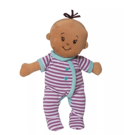 MANHATTAN TOYS Wee Baby Stella plyšová panenka 27 cm + medvídek a láhev