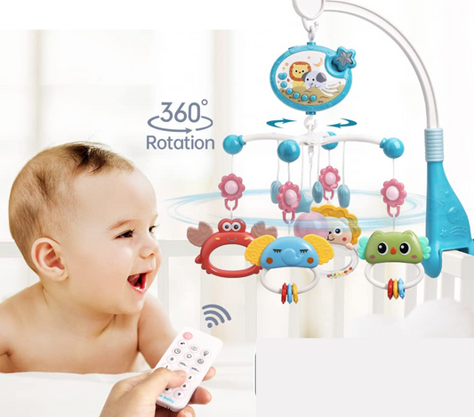 MINI TUDOU móvil con proyector y 150 canciones de cuna + mando a distancia en inglés
