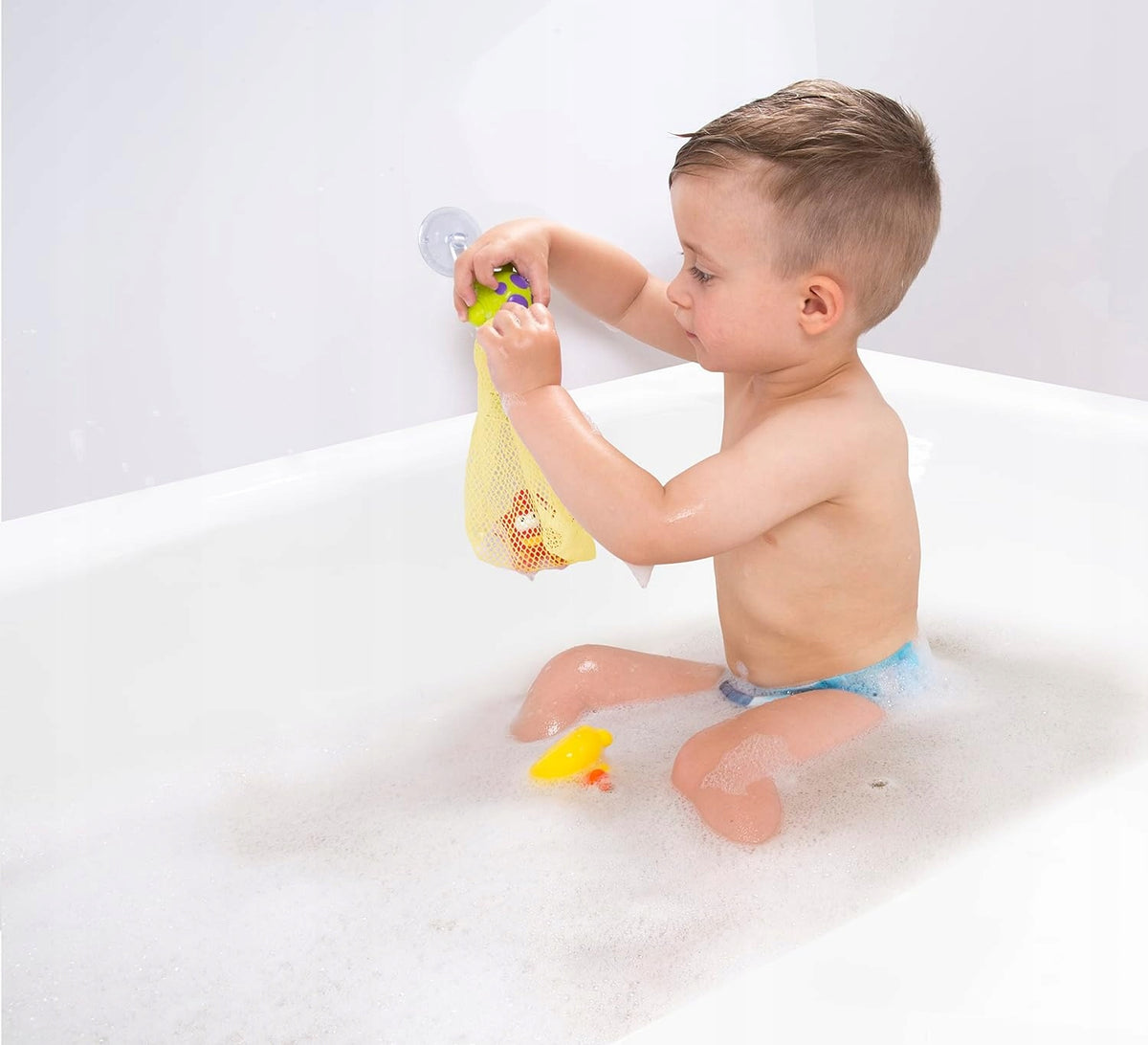 PLAYGRO 3 παιχνίδια μπάνιου + θήκη αποθήκευσης με βεντούζα