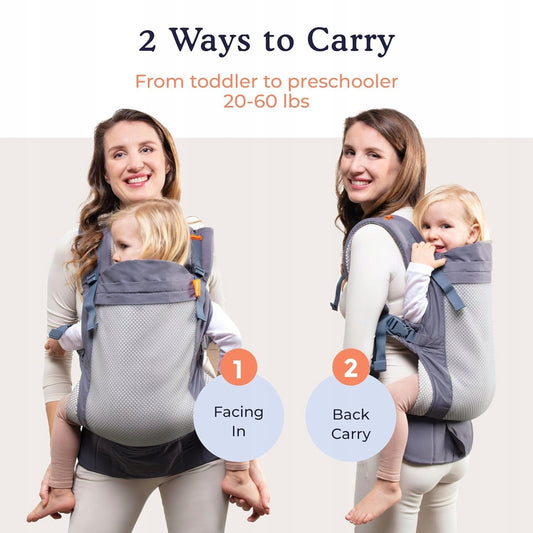 BECO TODDLER csatos hordozó 9-27 kg 3D mesh