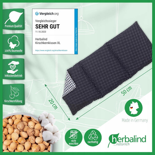 HERBALIND bouillotte aux noyaux de cerise XL 900g 50x20cm