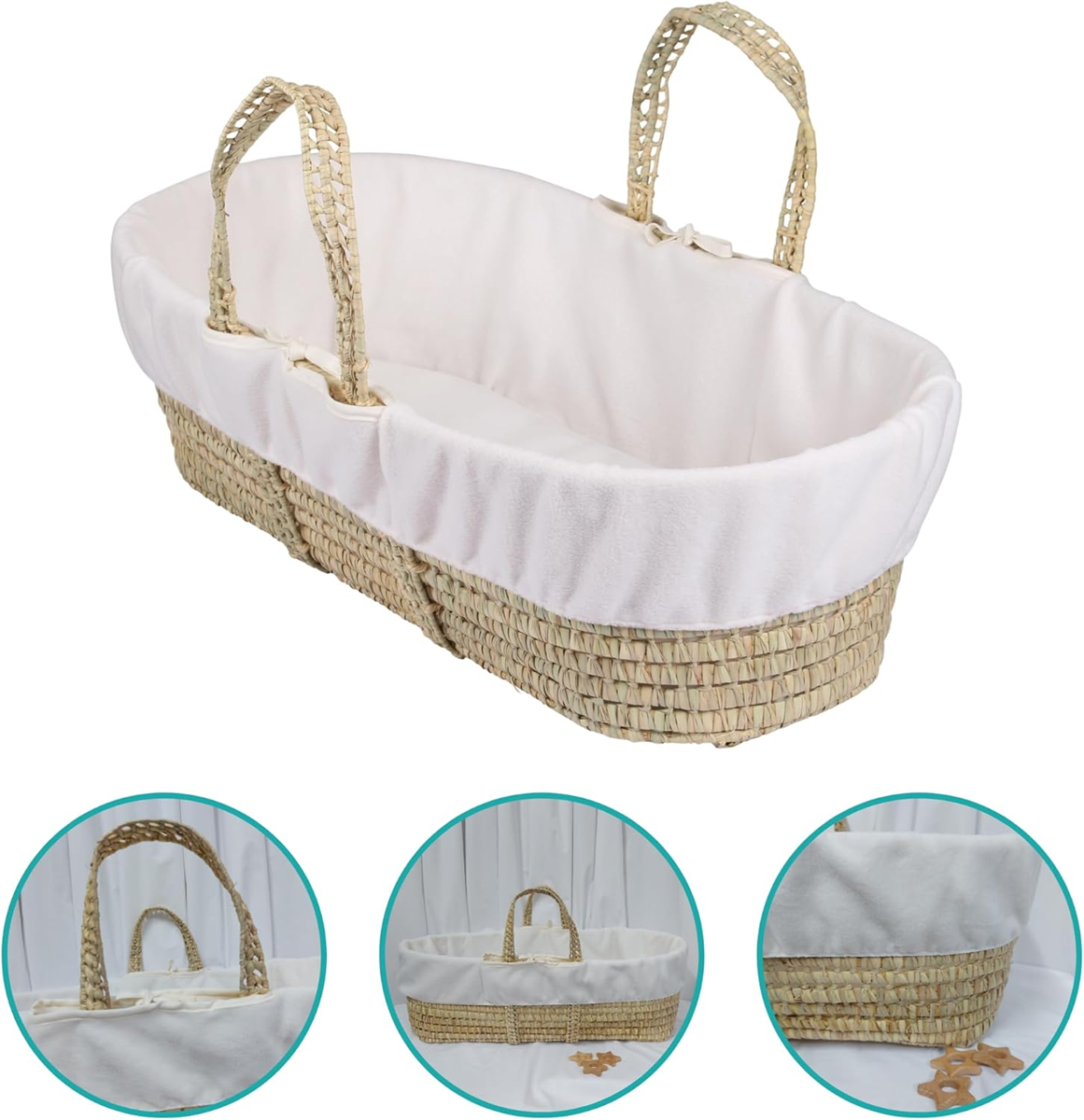 CLAIR DE LUNE doublure en polaire pour couffin Moïse landau 72x104 cm