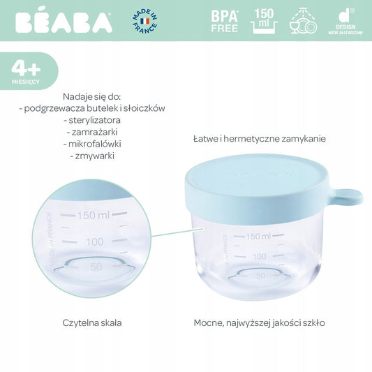Borcan de sticlă BEABA 150 ml