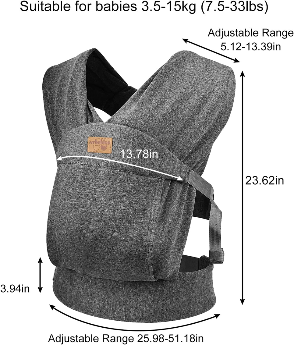 VRBABIES portabebés ergonómico suave 3-15 kg