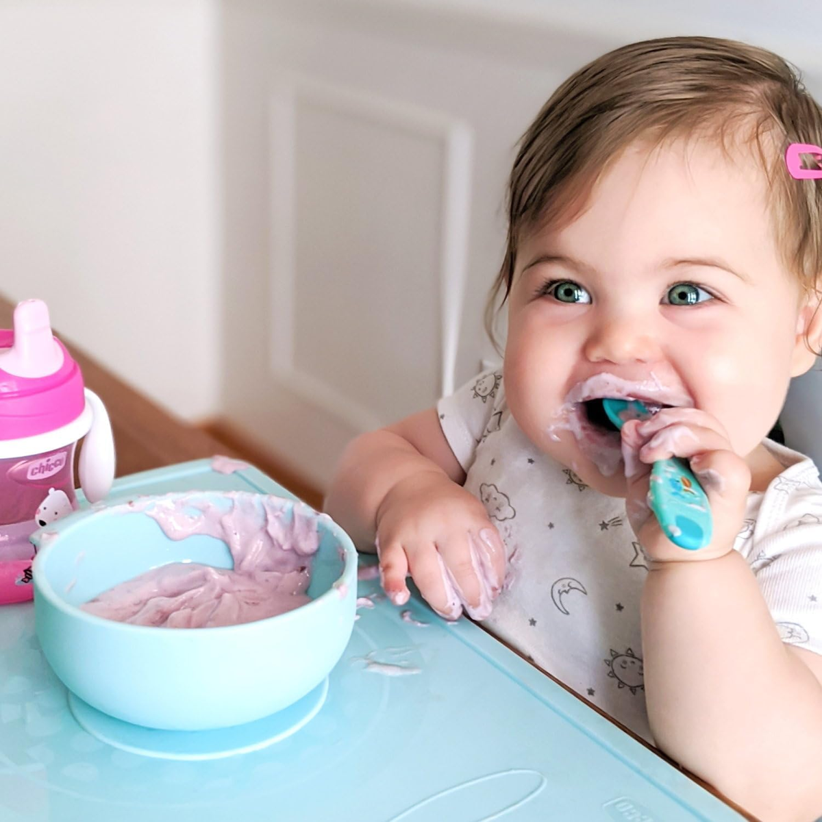 CHICCO Easy Start szilikon készlet tál kanál előke