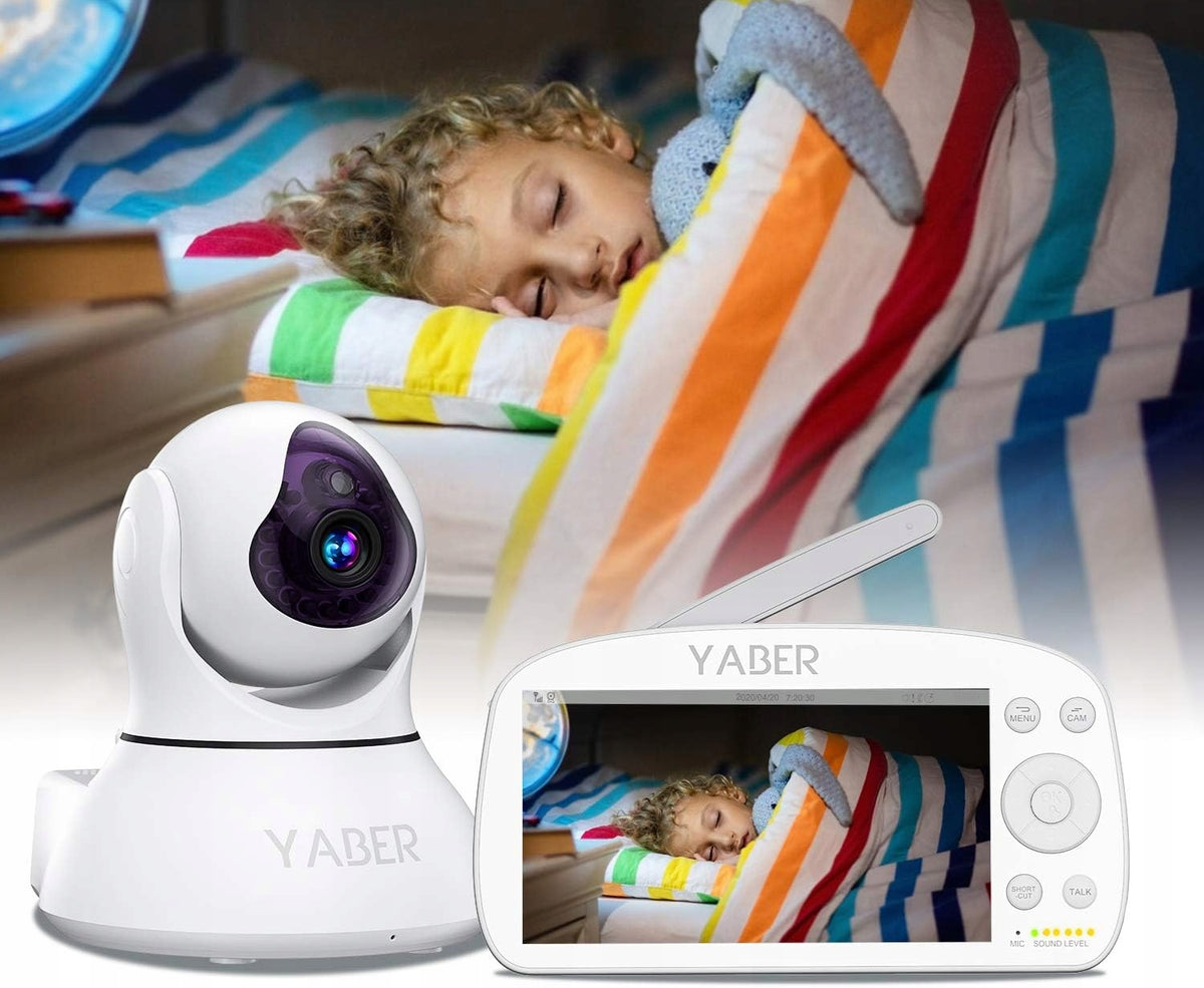 YABER vigilabebés digital electrónico con control remoto, pantalla IPS FHD 5,5"