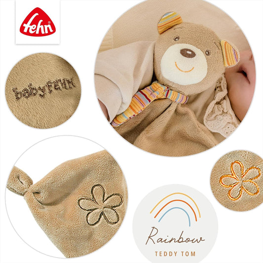 FEHN RAINBOW Kuscheltuch 26 x 28 cm BÄR