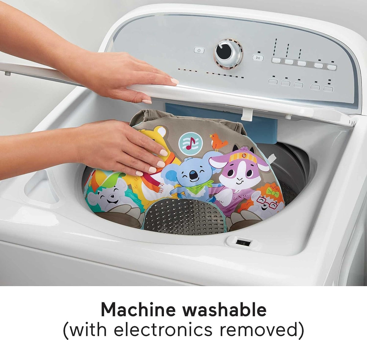 FISHER-PRICE cojín de juego para el tiempo boca abajo perezoso con vibraciones y música