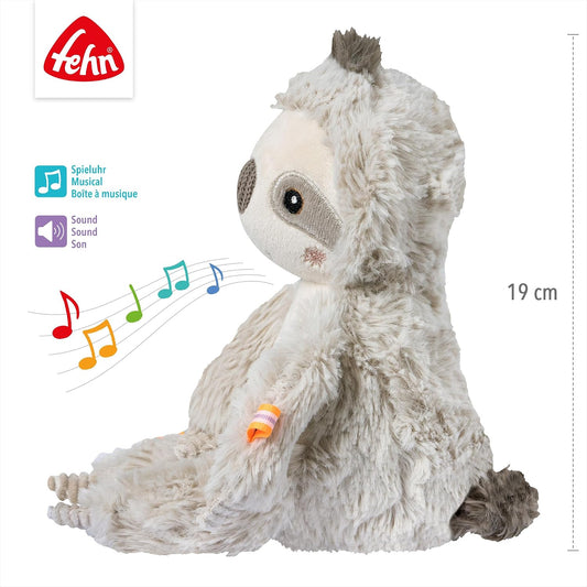 FEHN Sloth comforter with Cry Sensor 19cm