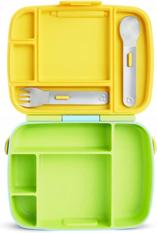 MUNCHKIN Bento Box δοχείο φαγητού + μαχαιροπίρουνα, 5 θήκες