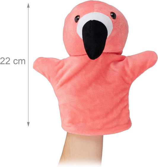 RELAXDAYS Plüsch-Handpuppen 8 Stück für Rollenspiele