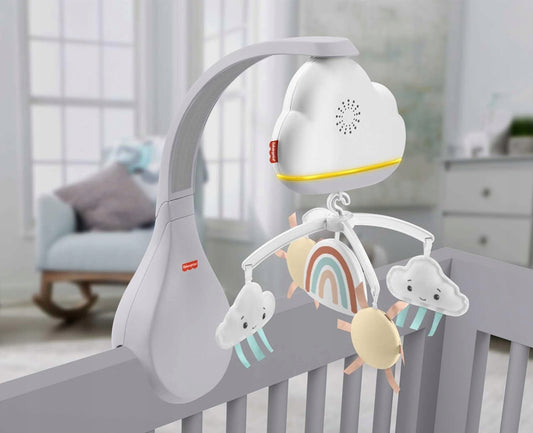 FISHER PRICE 2 az 1-ben zenélő körhinta zajérzékelővel, éjjeli lámpa asztalra