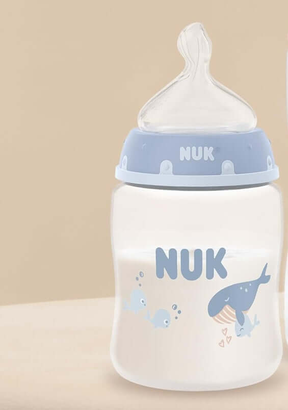 NUK First Choice 4 darabos készlet, 150/300 ml-es cumisüvegek, S/M cumifejek, 0–3 hó+, BAJNA