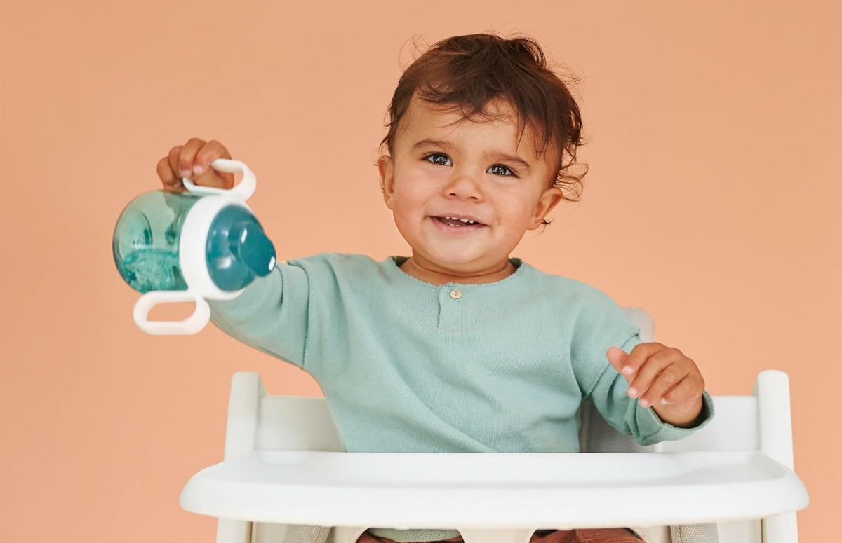 MEPAL Sippy Cup bicchiere antigoccia beccuccio doppio lato 200 ml 6 m+