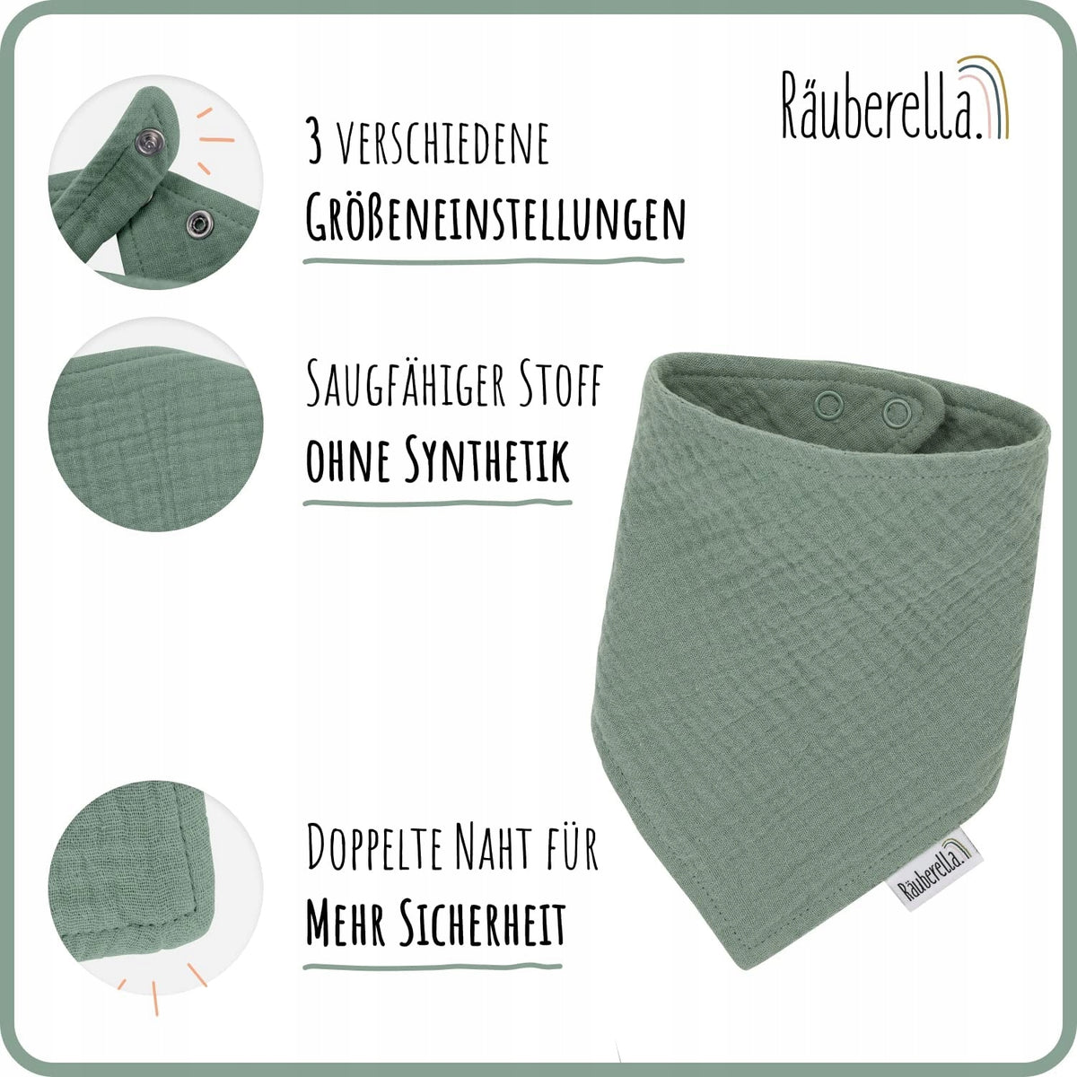 NUDU BABY set mussola COMFORTER bavaglino DENTARUOLO