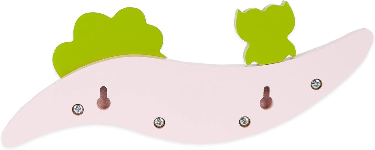 BIECO appendiabiti in legno con 4 ganci GUFO