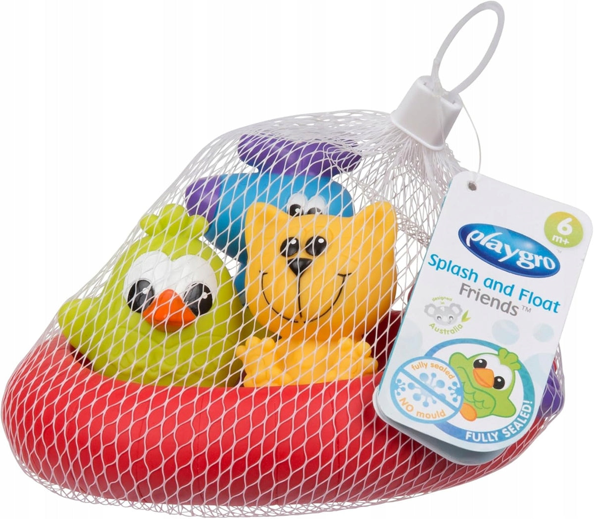 PLAYGRO Splash and Float gumové hračky do koupele 6 m+ 4 kusy