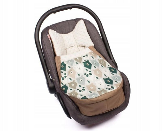 SEVIRA KIDS couverture emmaillotage sac de couchage pour siège auto poussette MINKY + imperméable