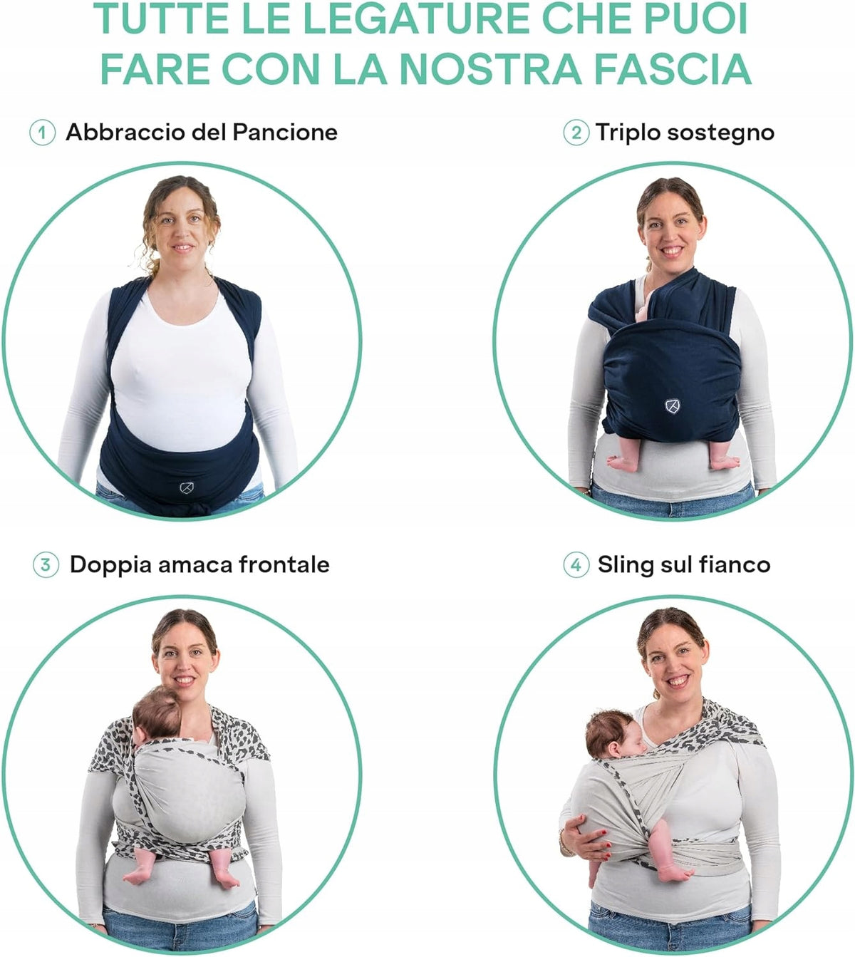 KOALA BABYCARE fular portabebés elástico para porteo máximo 15kg