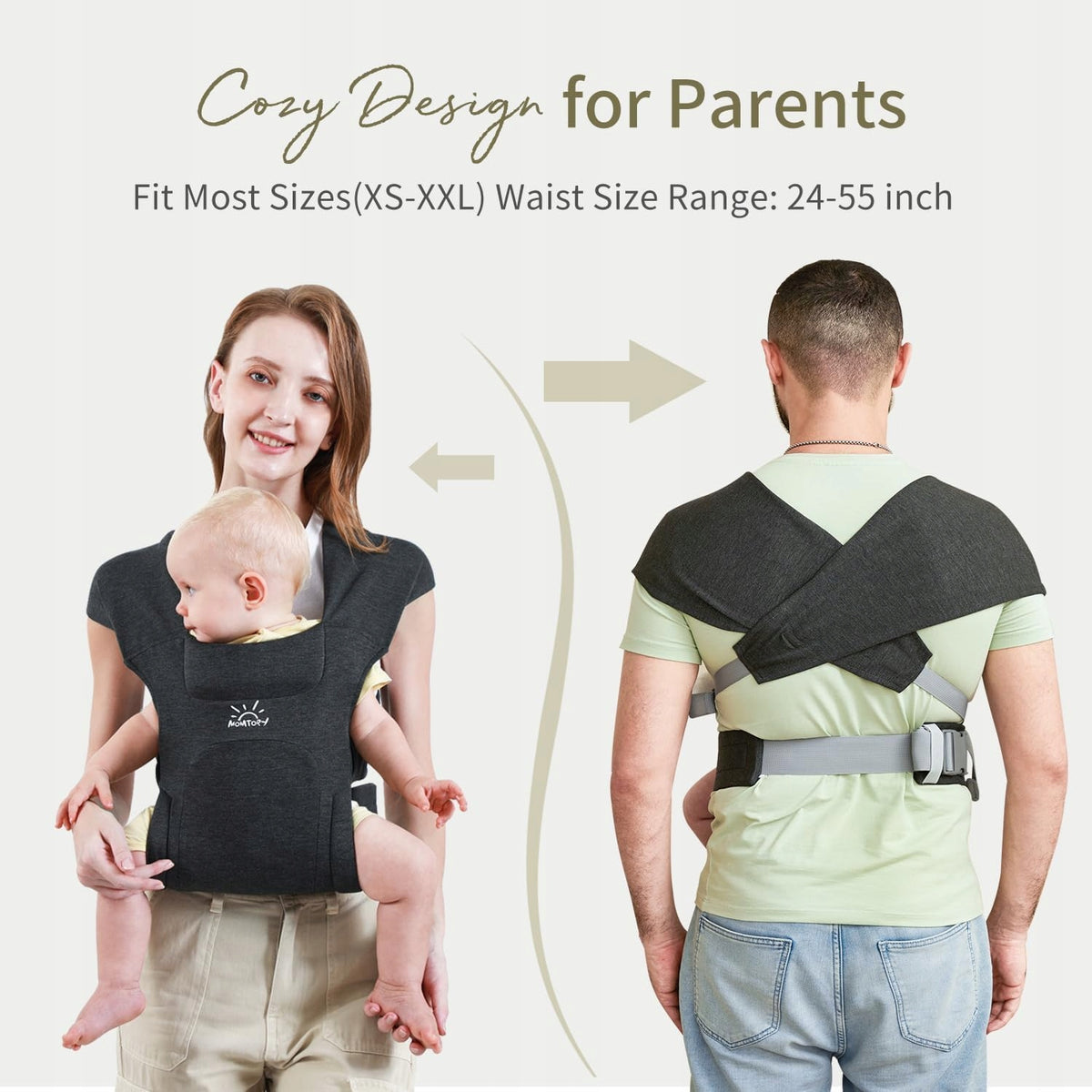 MOMTORY marsupio ergonomico 3 - 12kg