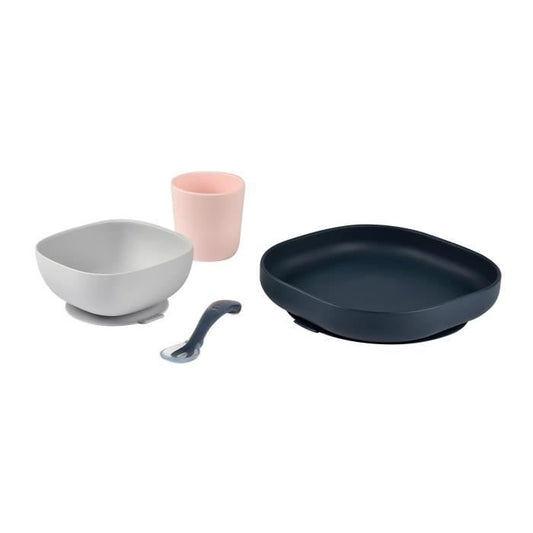 BEABA set de vajilla de silicona con ventosa para bebés