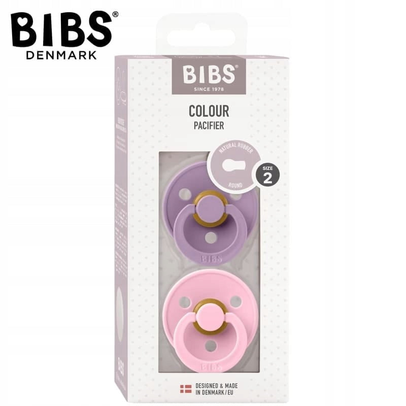 BIBS COLOUR dudlíky uklidňující 2ks kaučuk 6m+