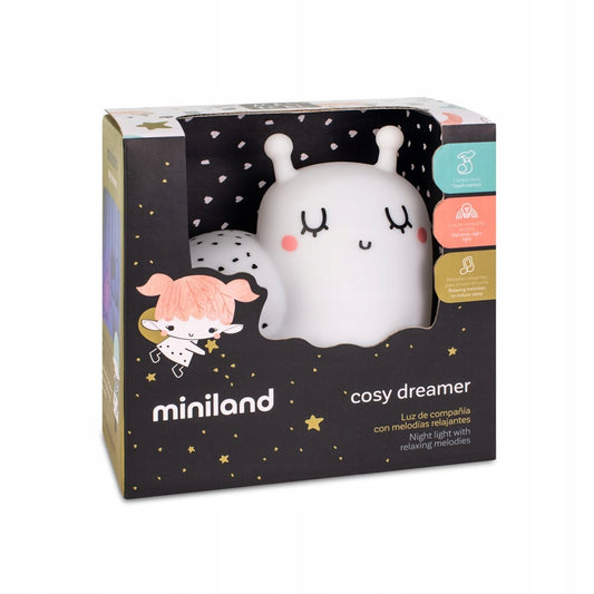 MINILAND Cosy Dreamer silikonová noční lampička ŠNEK 12,3 x 12,3 cm