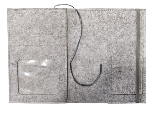 LUXDAG filcből készült terhesgondozási kártyatartó BOCIAN 14 x 19,5 cm