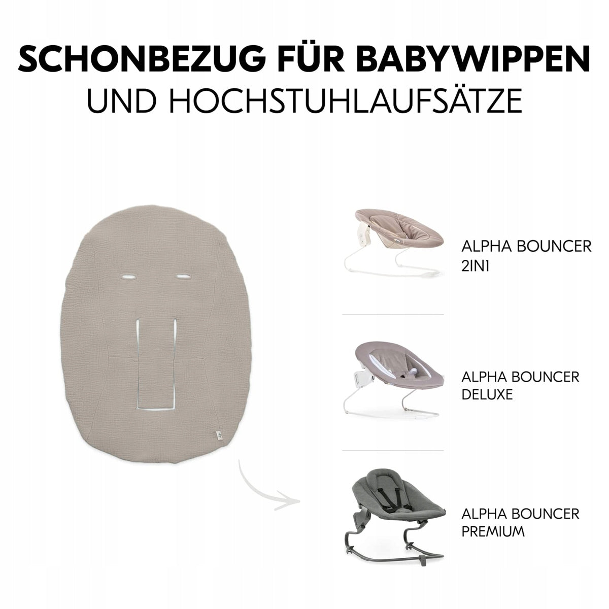 HAUCK huzat Alpha Bouncer Premium / Deluxe / 2-in-1 hintaszékhez