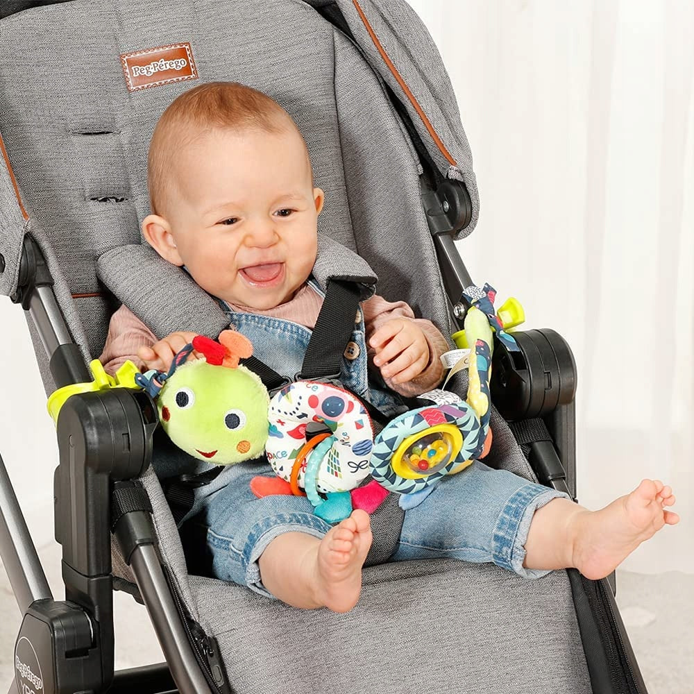 FEHN caterpillar crib, stroller, car seat hanging toy