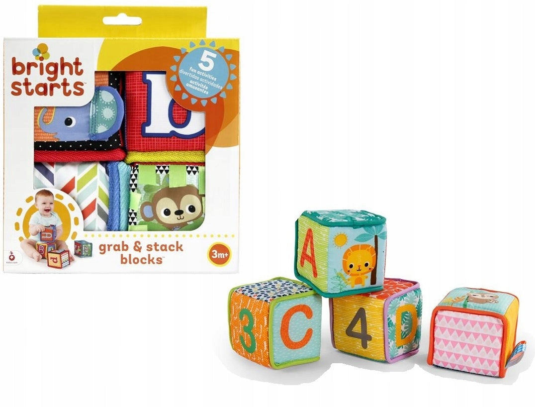 BRIGHT STARTS blocs éducatifs souples GRAB & STACK