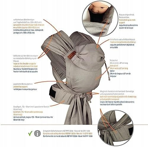 HOPPEDIZ hop-tye ADVANCED ergonomische Babytrage