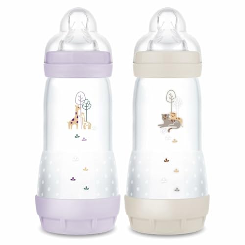 MAM Easy Start anti-kólikás cumisüveg 320 ml, 4+ hónapos kortól, homokszínű