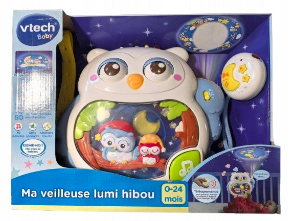 VTECH Hibou Lumi veilleuse musicale + télécommande 25x28 cm LANGUE FRANÇAISE