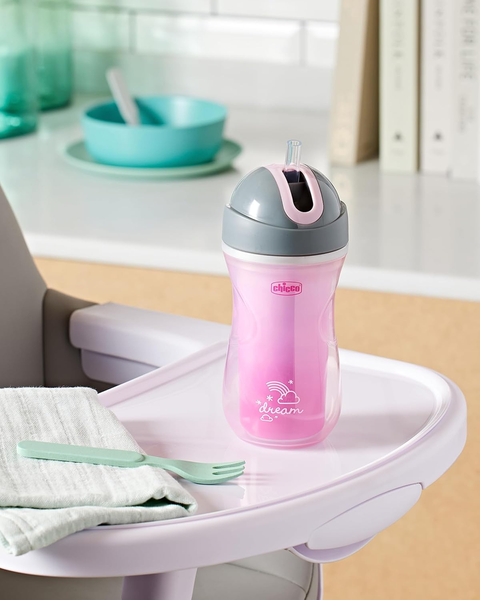CHICCO Sport Cup gobelet anti-fuite avec paille 266 ml 14 m+