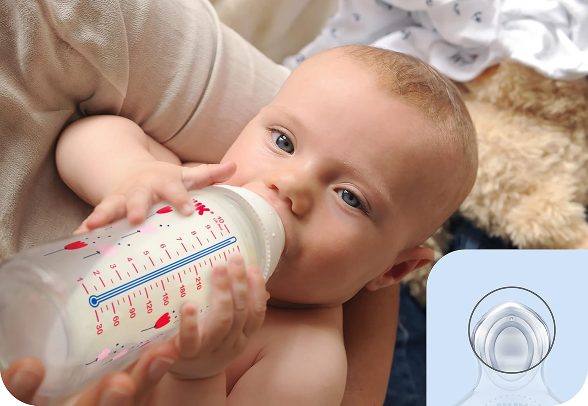 NUK First Choice+ BIBERON 150 ml 0-6 luni tetină M indicator de temperatură