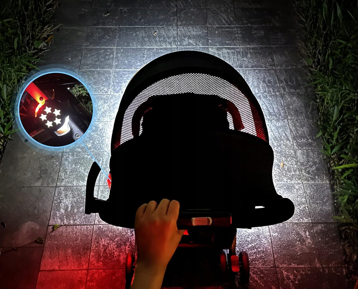 AMTEKER luci impermeabili per passeggino 8 cm 2 pezzi
