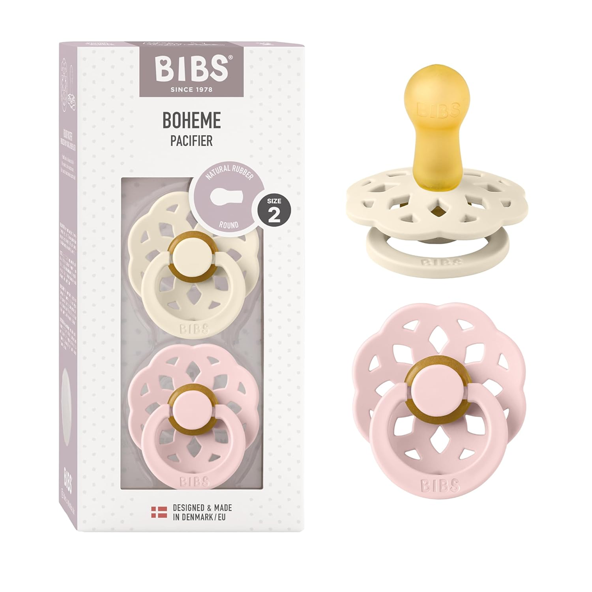 BIBS BOHEME suzete liniștitoare 2 bucăți 6 luni+