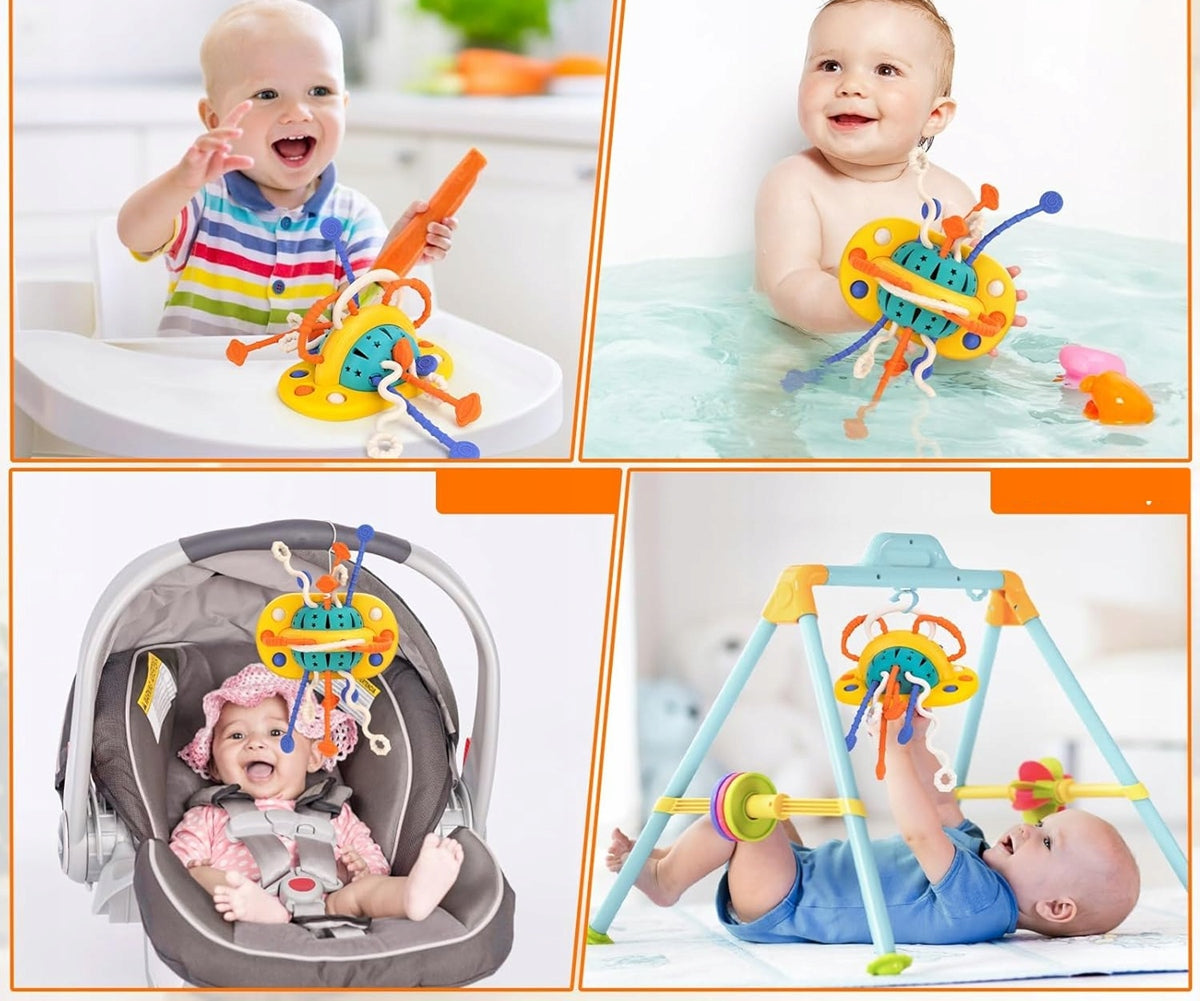 BAMBEBE Montessori silikónová senzorická hračka s prísavkou