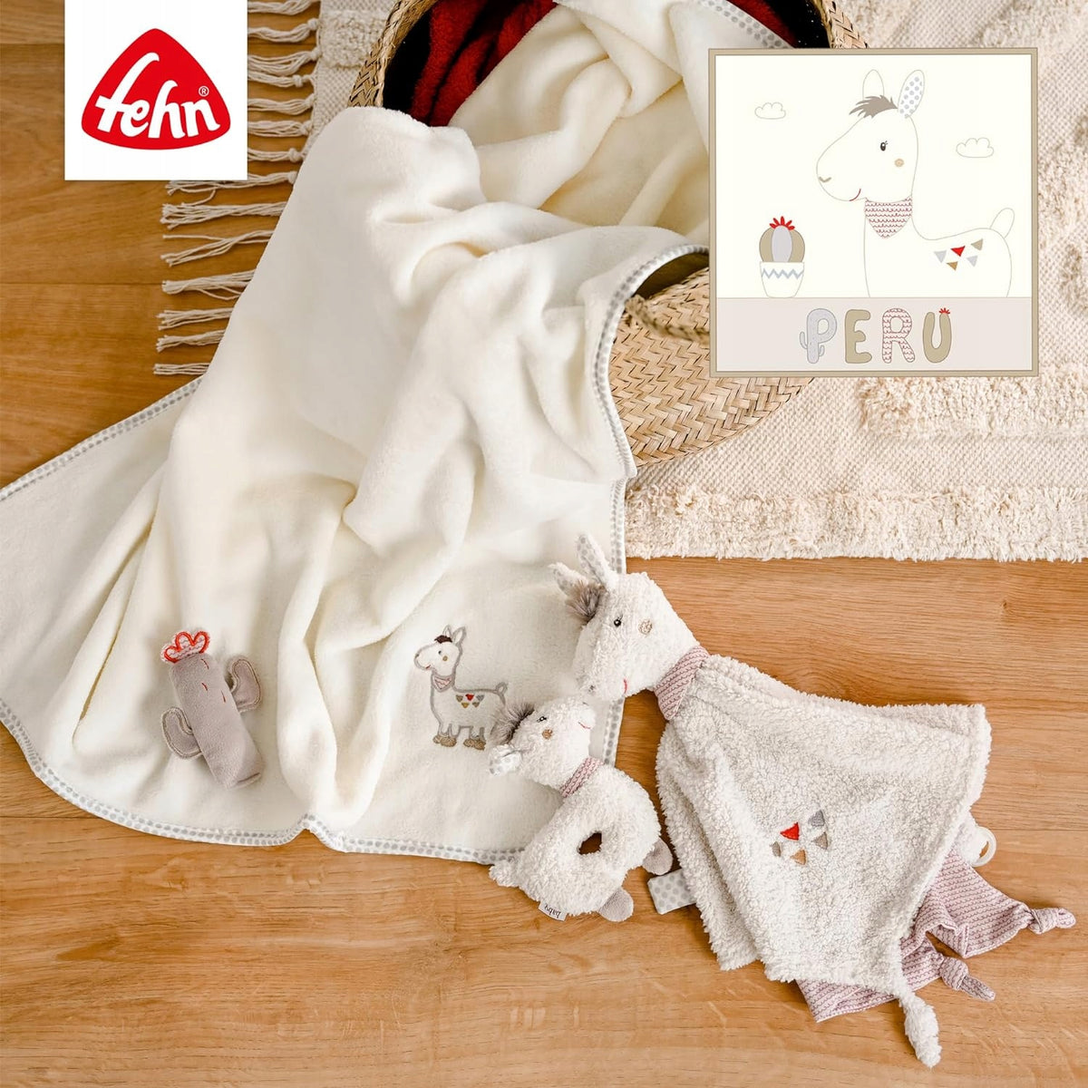 FEHN Peru ölelgetős takaró LÁMA 34 cm